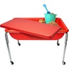 image:imageChildrens Factory Water Table and Lid Set Red Sensory Table for Kids 24  Sandbox with Locking Casters for Indoor or Outdoor Use RustResistant Sensory Bin for Classrooms Preschools and Daycares24
