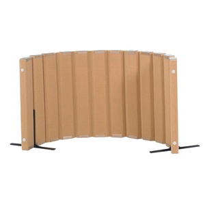 image:imageAngeles Room Divider Acoustic Room Divider Panel Blue 30 X 6  Noise Reducing Wall Divider Freestanding Privacy Screen for Classroom Rollup Storage and Partition Feet IncludedNatural Tan