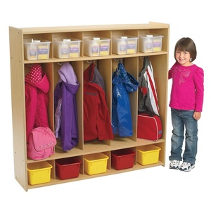 image:imageChildrens Factory 5Section Wooden Locker Cubbies for Classroom Organization Daycare Storage Cubby Preschool Furniture5Section