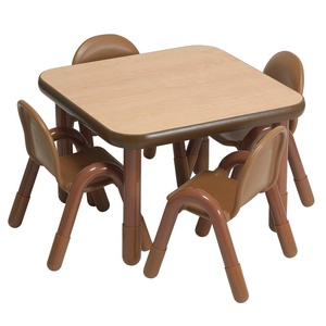 image:imageChildrens Factory Baseline Preschool 30 Square Table amp Chair Set  Natural Wood30 Square x 20H