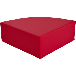 image:imageChildrens Factory Corner Ottoman for Classroom Size Medium Blue  Modular Playroom Seating Easy to Clean WaterResistant PU Leather Surface High Density Foam Flexible Seating ClassroomRed