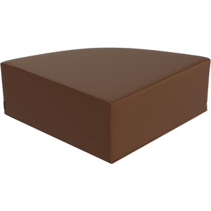 image:imageChildrens Factory Corner Ottoman for Classroom Size Medium Blue  Modular Playroom Seating Easy to Clean WaterResistant PU Leather Surface High Density Foam Flexible Seating ClassroomWalnut