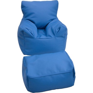 image:imageChildrens Factory Cozy Chair and Ottoman Set Flexible Seating Classroom Furniture Comfy Kids Chairs Deep Water BlueDeep Water