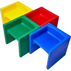image:imageChildrens Factory Cube Chairs Set4 Woodland CF910047 Classroom Furniture Kids Daycare and Preschool Flexible Seating Toddler Reading ChairYellowblueredgreen