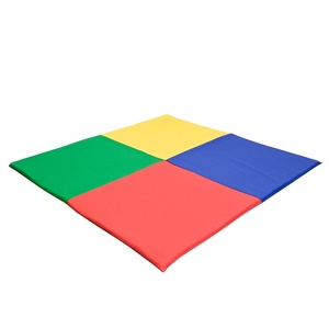 image:imageChildrens Factory Four Square Mat 60 L x 60 W Kids Floor Mat Ideal for Playrooms Classrooms Daycares and Homeschool WoodlandRainbow
