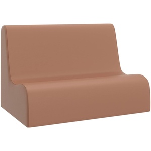 image:imageChildrens Factory Medium Contour Sofa MixandMatch Kids Chairs Sofas Corner Ottomans and Cubes FoamFilled and WaterResistant Flexible Seating for Classroom Elementary Gray Kids CouchClay