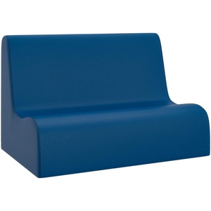 image:imageChildrens Factory Medium Contour Sofa MixandMatch Kids Chairs Sofas Corner Ottomans and Cubes FoamFilled and WaterResistant Flexible Seating for Classroom Elementary Gray Kids CouchBlue