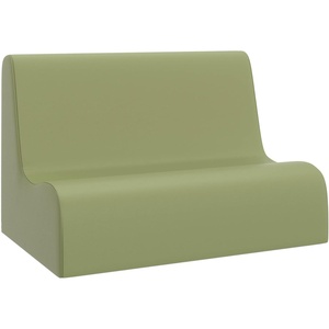 image:imageChildrens Factory Medium Contour Sofa MixandMatch Kids Chairs Sofas Corner Ottomans and Cubes FoamFilled and WaterResistant Flexible Seating for Classroom Elementary Gray Kids CouchSage