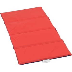 image:imageChildrens Factory Nap Mats 1 inch Thick Toddler Sleeping Mats for Preschools and Daycares Comfortable and Soft 4 Section Folding Nap PadRed and Blue