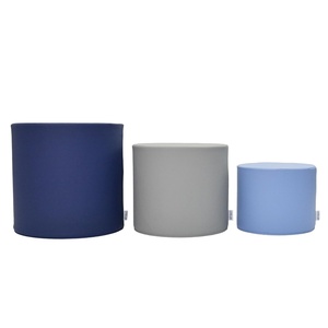 image:imageChildrens Factory Ottoman Trio Flexible Seating Classroom Furniture Comfy Kids Chairs Woodland Set of 3Tranquility  Navy