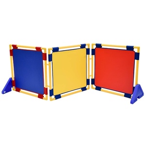 image:imageChildrens Factory Square PlayPanel  Set of 3 Kids Room Divider Classroom Privacy Screen Cantilever Feet Included Rainbow
