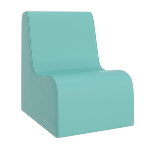 image:imageChildrens Factory Toddler Chair for Classroom Size Medium Navy  Toddler Chairs Comfy Easy to Clean WaterResistant PU Leather Surface High Density Foam Flexible Seating ClassroomAqua