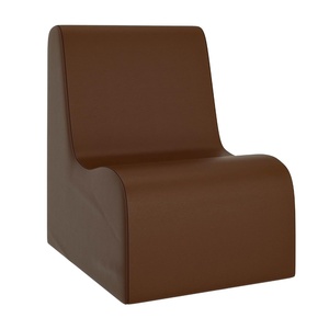 image:imageChildrens Factory Toddler Chair for Classroom Size Medium Navy  Toddler Chairs Comfy Easy to Clean WaterResistant PU Leather Surface High Density Foam Flexible Seating ClassroomWalnut