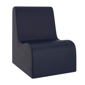 image:imageChildrens Factory Toddler Chair for Classroom Size Medium Navy  Toddler Chairs Comfy Easy to Clean WaterResistant PU Leather Surface High Density Foam Flexible Seating ClassroomNavy