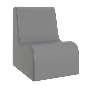 image:imageChildrens Factory Toddler Chair for Classroom Size Medium Navy  Toddler Chairs Comfy Easy to Clean WaterResistant PU Leather Surface High Density Foam Flexible Seating ClassroomGrey