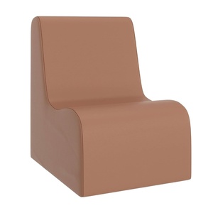image:imageChildrens Factory Toddler Chair for Classroom Size Medium Navy  Toddler Chairs Comfy Easy to Clean WaterResistant PU Leather Surface High Density Foam Flexible Seating ClassroomClay