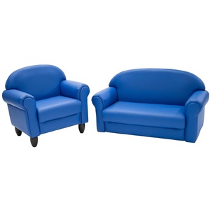image:imageChildrens Factory Upholstered Toddler Chair for Classroom Chair Sage  2in1 Adjustible Height WaterResistant Vegan Leather Kids Chair Flexible Seating Classroom Furniture includes 4 LegsBlue
