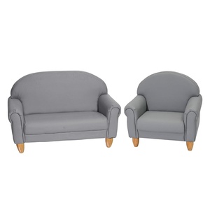 image:imageChildrens Factory Upholstered Toddler Chair for Classroom Chair Sage  2in1 Adjustible Height WaterResistant Vegan Leather Kids Chair Flexible Seating Classroom Furniture includes 4 LegsGrey