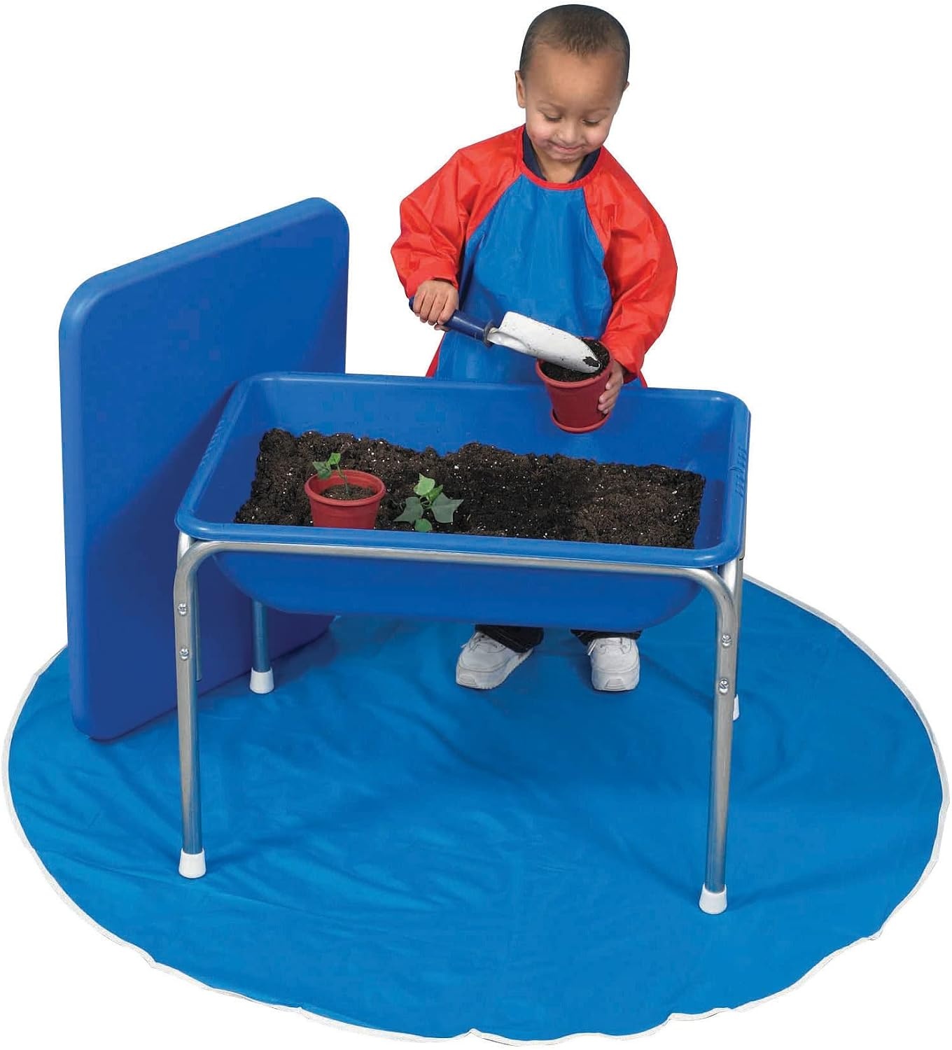 image:imageChildrens Factory 18 Small Sensory Table Sandbox with Lid Water Table for Kids Blue  Sandbox for Indoor or Outdoor Use RustResistant Sensory Bin for Classrooms Preschools and Daycares