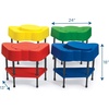 image:imageChildrens Factory  AFB5100PY Toddler Sensory Table with Lid Adjustable Height Sand amp Water IndoorOutdoor Play Equipment for Kids PlayroomHomeschoolClassroom YellowMulti Color