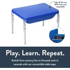 image:imageChildrens Factory 18 Small Sensory Table Sandbox with Lid Water Table for Kids Blue  Sandbox for Indoor or Outdoor Use RustResistant Sensory Bin for Classrooms Preschools and Daycares