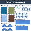 image:imageChildrens Factory Classroom Room Divider Room Divider Panel Elements 5  WaterResistant Vinyl Room Divider Panel Set Freestanding Privacy Screen for Daycare or Preschool Cantilever Feet IncludedWoodland