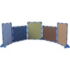 image:imageChildrens Factory Classroom Room Divider Room Divider Panel Elements 5  WaterResistant Vinyl Room Divider Panel Set Freestanding Privacy Screen for Daycare or Preschool Cantilever Feet IncludedWoodland