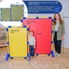 image:imageChildrens Factory Classroom Room Divider Room Divider Panel Elements 5  WaterResistant Vinyl Room Divider Panel Set Freestanding Privacy Screen for Daycare or Preschool Cantilever Feet IncludedWoodland