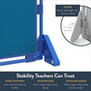 image:imageChildrens Factory Classroom Room Divider Room Divider Panel Glacier Gray  WaterResistant Vinyl Room Divider Panel Freestanding Privacy Screen for Daycare or Preschool Cantilever Feet IncludedDeep Water