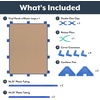 image:imageChildrens Factory Classroom Room Divider Room Divider Panel Glacier Gray  WaterResistant Vinyl Room Divider Panel Freestanding Privacy Screen for Daycare or Preschool Cantilever Feet IncludedAlmond