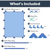 image:imageChildrens Factory Classroom Room Divider Room Divider Panel Glacier Gray  WaterResistant Vinyl Room Divider Panel Freestanding Privacy Screen for Daycare or Preschool Cantilever Feet IncludedSky Blue
