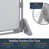 image:imageChildrens Factory Classroom Room Divider Room Divider Panel Glacier Gray  WaterResistant Vinyl Room Divider Panel Freestanding Privacy Screen for Daycare or Preschool Cantilever Feet IncludedGlacier Gray