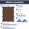image:imageChildrens Factory Classroom Room Divider Room Divider Panel Glacier Gray  WaterResistant Vinyl Room Divider Panel Freestanding Privacy Screen for Daycare or Preschool Cantilever Feet IncludedWalnut