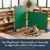 image:imageChildrens Factory Classroom Room Divider Room Divider Panel Glacier Gray  WaterResistant Vinyl Room Divider Panel Freestanding Privacy Screen for Daycare or Preschool Cantilever Feet IncludedGreen