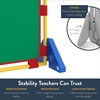 image:imageChildrens Factory Classroom Room Divider Room Divider Panel Glacier Gray  WaterResistant Vinyl Room Divider Panel Freestanding Privacy Screen for Daycare or Preschool Cantilever Feet IncludedGreen