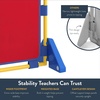 image:imageChildrens Factory Classroom Room Divider Room Divider Panel Glacier Gray  WaterResistant Vinyl Room Divider Panel Freestanding Privacy Screen for Daycare or Preschool Cantilever Feet IncludedRed