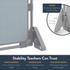 image:imageChildrens Factory Classroom Room Divider Room Divider Panel Glacier Gray  WaterResistant Vinyl Room Divider Panel Freestanding Privacy Screen for Daycare or Preschool Cantilever Feet IncludedFog Blue