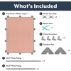 image:imageChildrens Factory Classroom Room Divider Room Divider Panel Glacier Gray  WaterResistant Vinyl Room Divider Panel Freestanding Privacy Screen for Daycare or Preschool Cantilever Feet IncludedClay