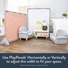 image:imageChildrens Factory Classroom Room Divider Room Divider Panel Glacier Gray  WaterResistant Vinyl Room Divider Panel Freestanding Privacy Screen for Daycare or Preschool Cantilever Feet IncludedClay