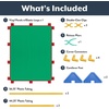 image:imageChildrens Factory Classroom Room Divider Room Divider Panel Glacier Gray  WaterResistant Vinyl Room Divider Panel Freestanding Privacy Screen for Daycare or Preschool Cantilever Feet IncludedGreen
