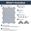 image:imageChildrens Factory Classroom Room Divider Room Divider Panel Glacier Gray  WaterResistant Vinyl Room Divider Panel Freestanding Privacy Screen for Daycare or Preschool Cantilever Feet IncludedFog Blue
