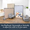 image:imageChildrens Factory Classroom Room Divider Room Divider Panel Glacier Gray  WaterResistant Vinyl Room Divider Panel Freestanding Privacy Screen for Daycare or Preschool Cantilever Feet IncludedSand