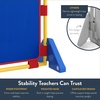 image:imageChildrens Factory Classroom Room Divider Room Divider Panel Glacier Gray  WaterResistant Vinyl Room Divider Panel Freestanding Privacy Screen for Daycare or Preschool Cantilever Feet IncludedBlue