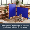 image:imageChildrens Factory Classroom Room Divider Room Divider Panel Glacier Gray  WaterResistant Vinyl Room Divider Panel Freestanding Privacy Screen for Daycare or Preschool Cantilever Feet IncludedBlue