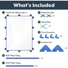 image:imageChildrens Factory Classroom Room Divider Room Divider Panel Glacier Gray  WaterResistant Vinyl Room Divider Panel Freestanding Privacy Screen for Daycare or Preschool Cantilever Feet IncludedClear