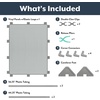 image:imageChildrens Factory Classroom Room Divider Room Divider Panel Glacier Gray  WaterResistant Vinyl Room Divider Panel Freestanding Privacy Screen for Daycare or Preschool Cantilever Feet IncludedGlacier Gray