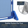 image:imageChildrens Factory Classroom Room Divider Room Divider Panel Glacier Gray  WaterResistant Vinyl Room Divider Panel Freestanding Privacy Screen for Daycare or Preschool Cantilever Feet IncludedSky Blue