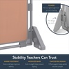 image:imageChildrens Factory Classroom Room Divider Room Divider Panel Glacier Gray  WaterResistant Vinyl Room Divider Panel Freestanding Privacy Screen for Daycare or Preschool Cantilever Feet IncludedClay