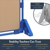 image:imageChildrens Factory Classroom Room Divider Room Divider Panel Glacier Gray  WaterResistant Vinyl Room Divider Panel Freestanding Privacy Screen for Daycare or Preschool Cantilever Feet IncludedAlmond