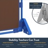 image:imageChildrens Factory Classroom Room Divider Room Divider Panel Glacier Gray  WaterResistant Vinyl Room Divider Panel Freestanding Privacy Screen for Daycare or Preschool Cantilever Feet IncludedWalnut
